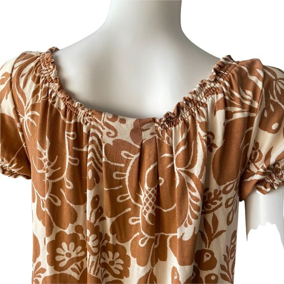 Diane von Furstenberg Brown and Tan print 100% Silk Dress Size 4 - Picture 8 of 9